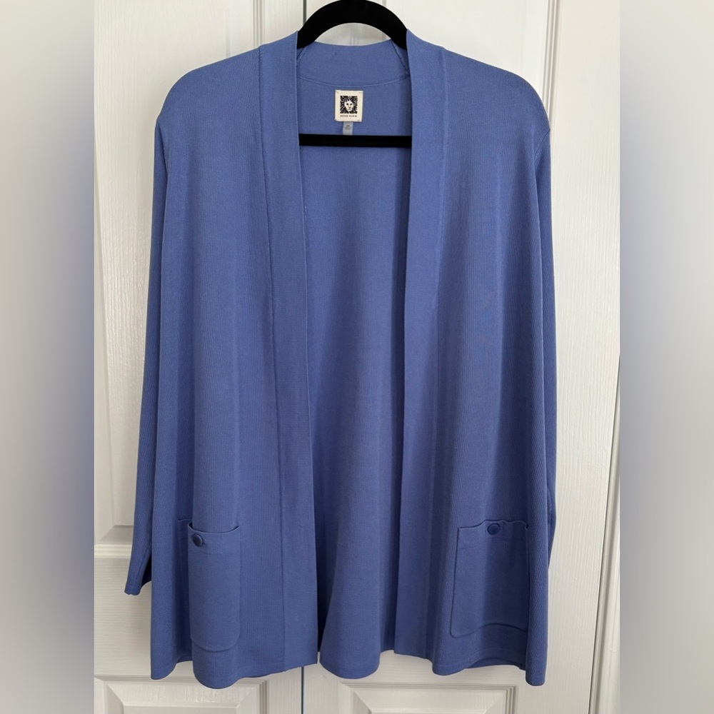 Anne Klein Cardigan, Periwinkle, size OX